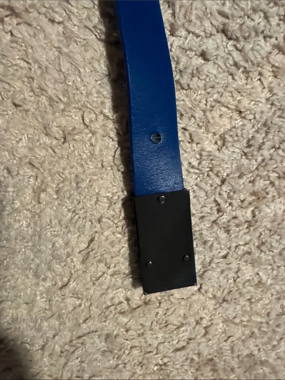 Armani Exchange Blue Strap Belt with Black Buckle